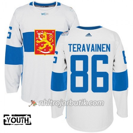 Finland Tröja Teuvo Teravainen 86 World Cup 2016 Barn Vit Premier